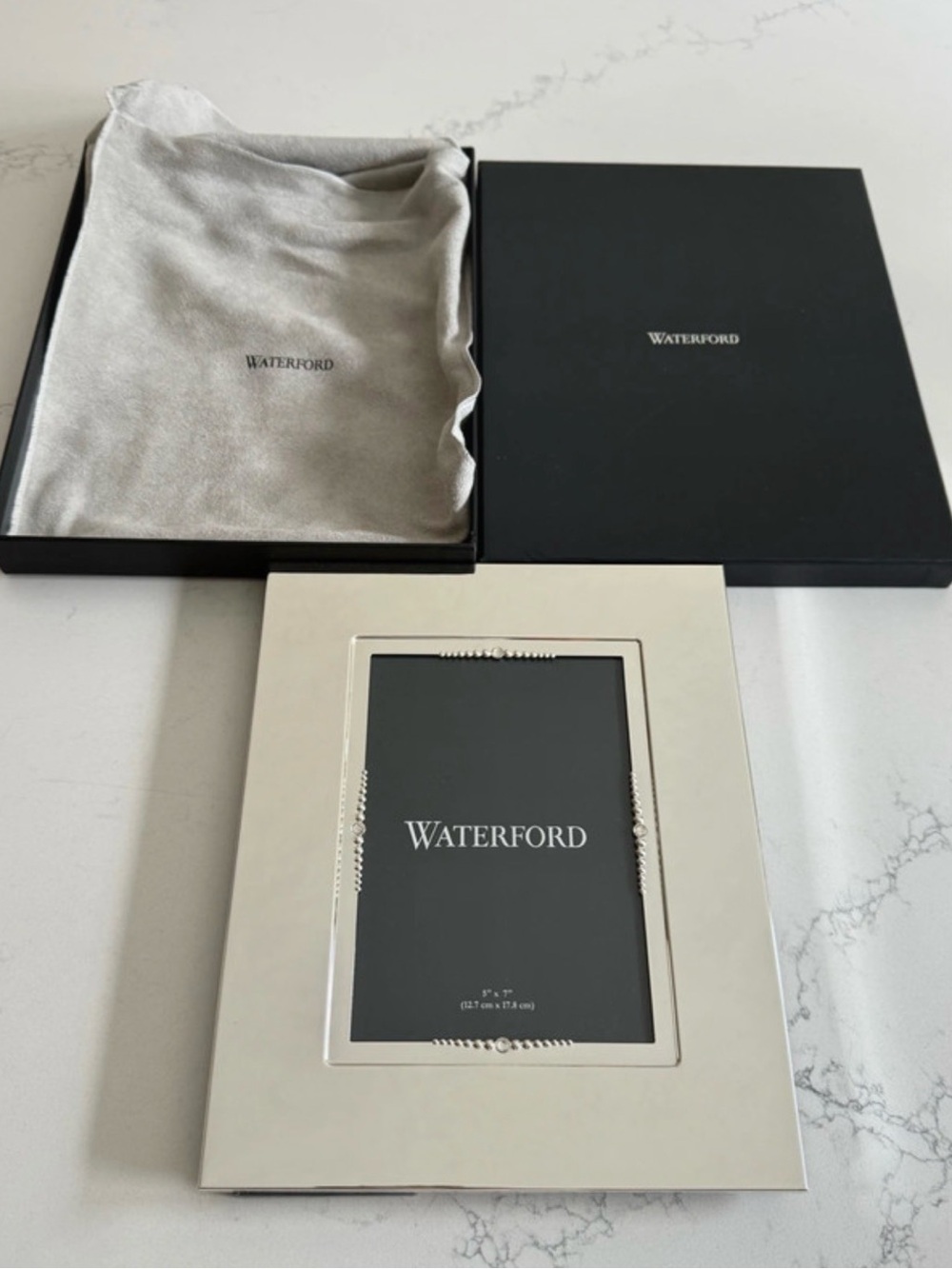 Waterford Lismore Collection Silver Photo Frame with Cream Mat🩶